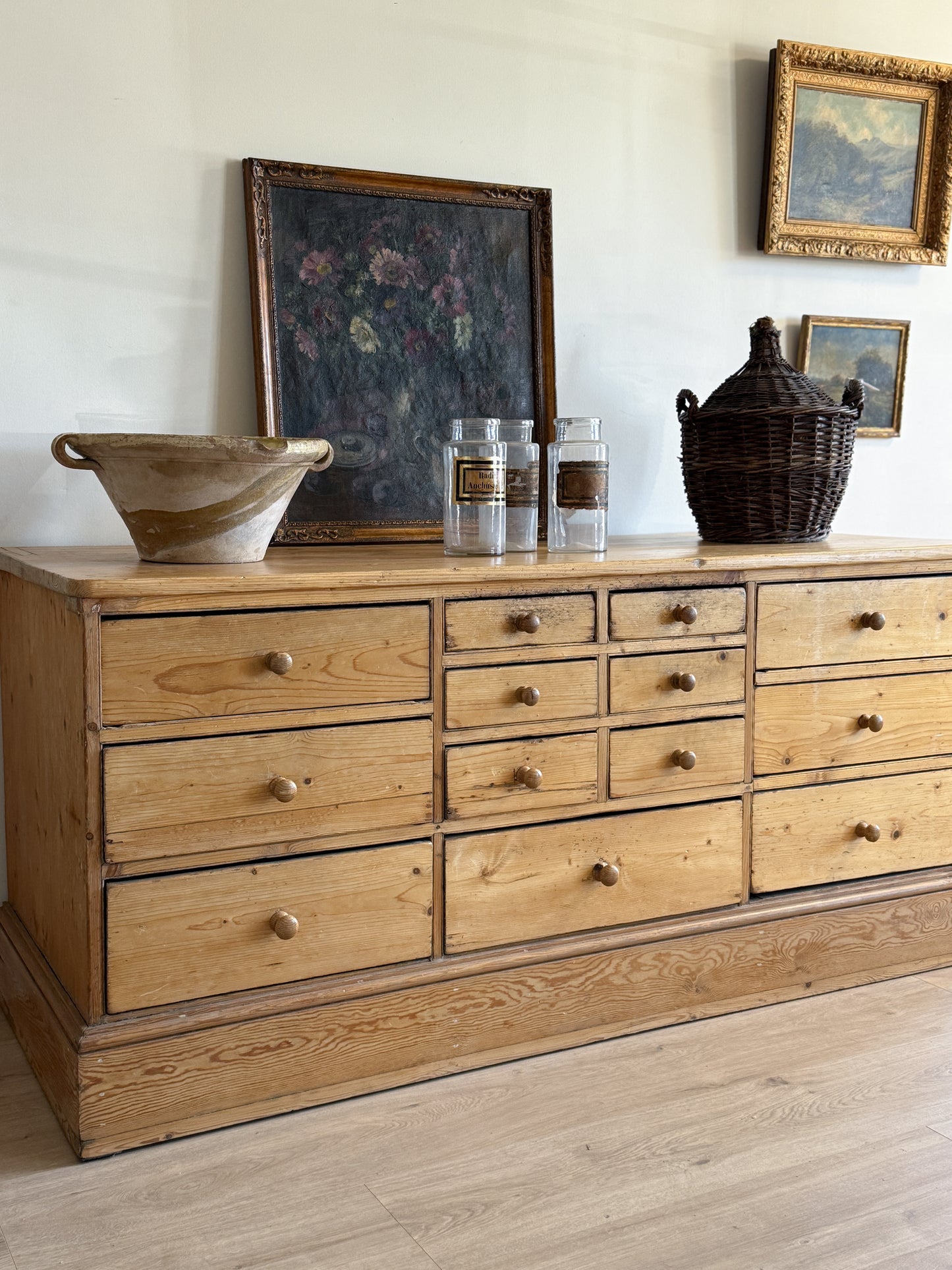 Antique English Pine Sideboard