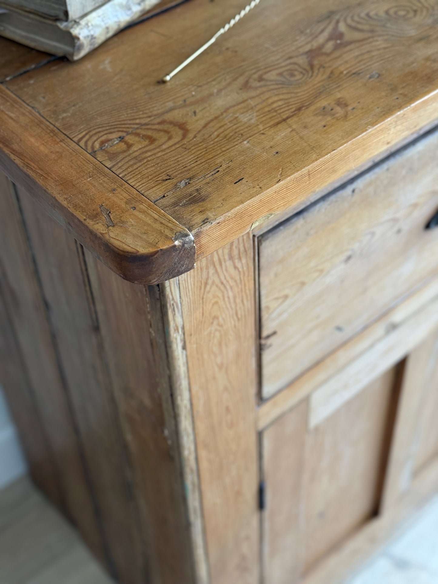 Antique English Pine Hutch