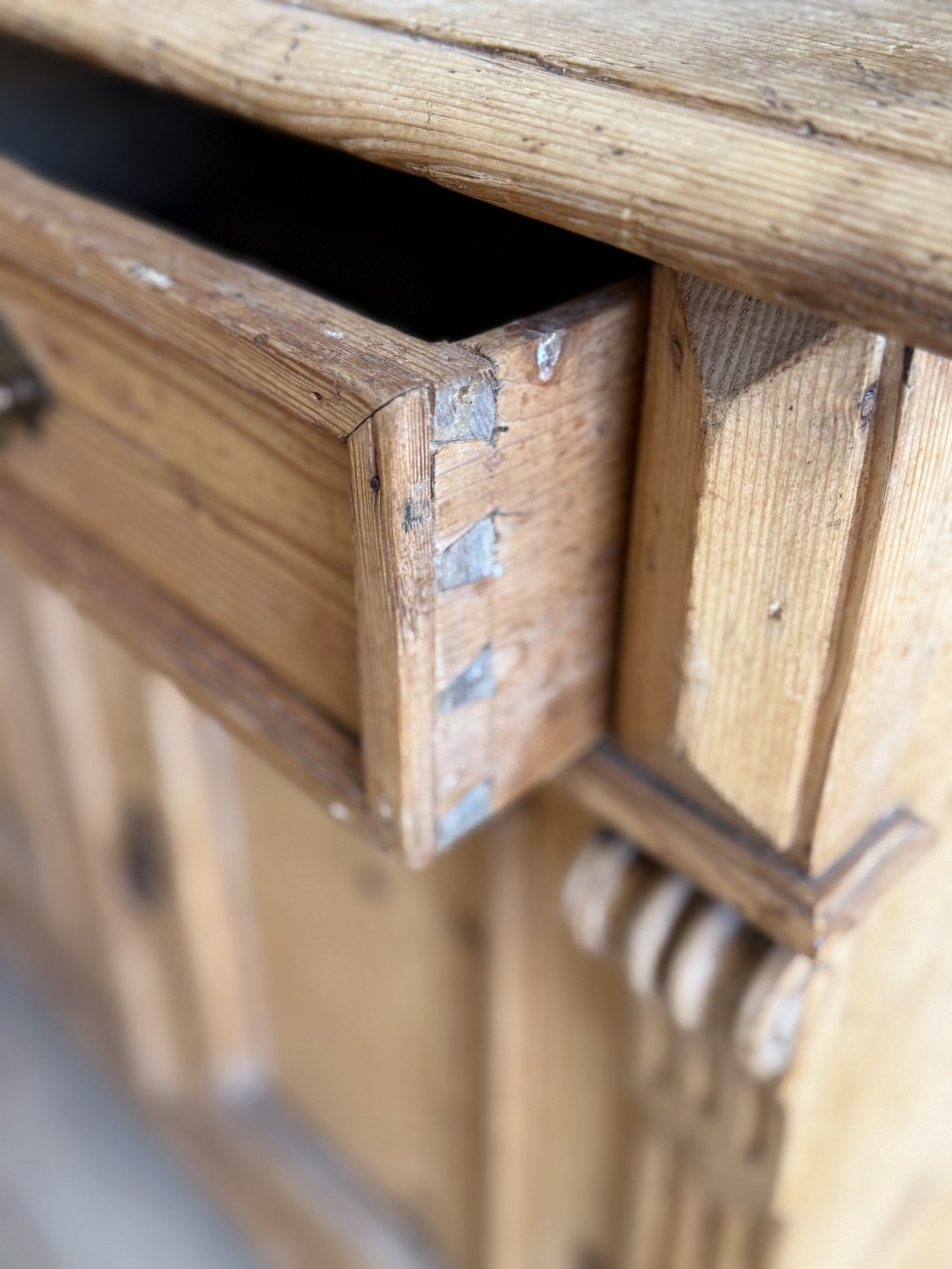 Antique English Pine Sideboard