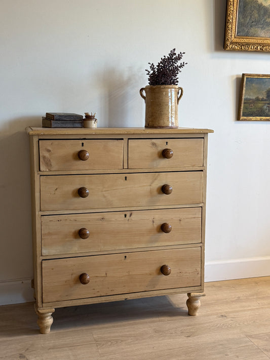 Antique English Pine Dresser/Chest of Drawers
