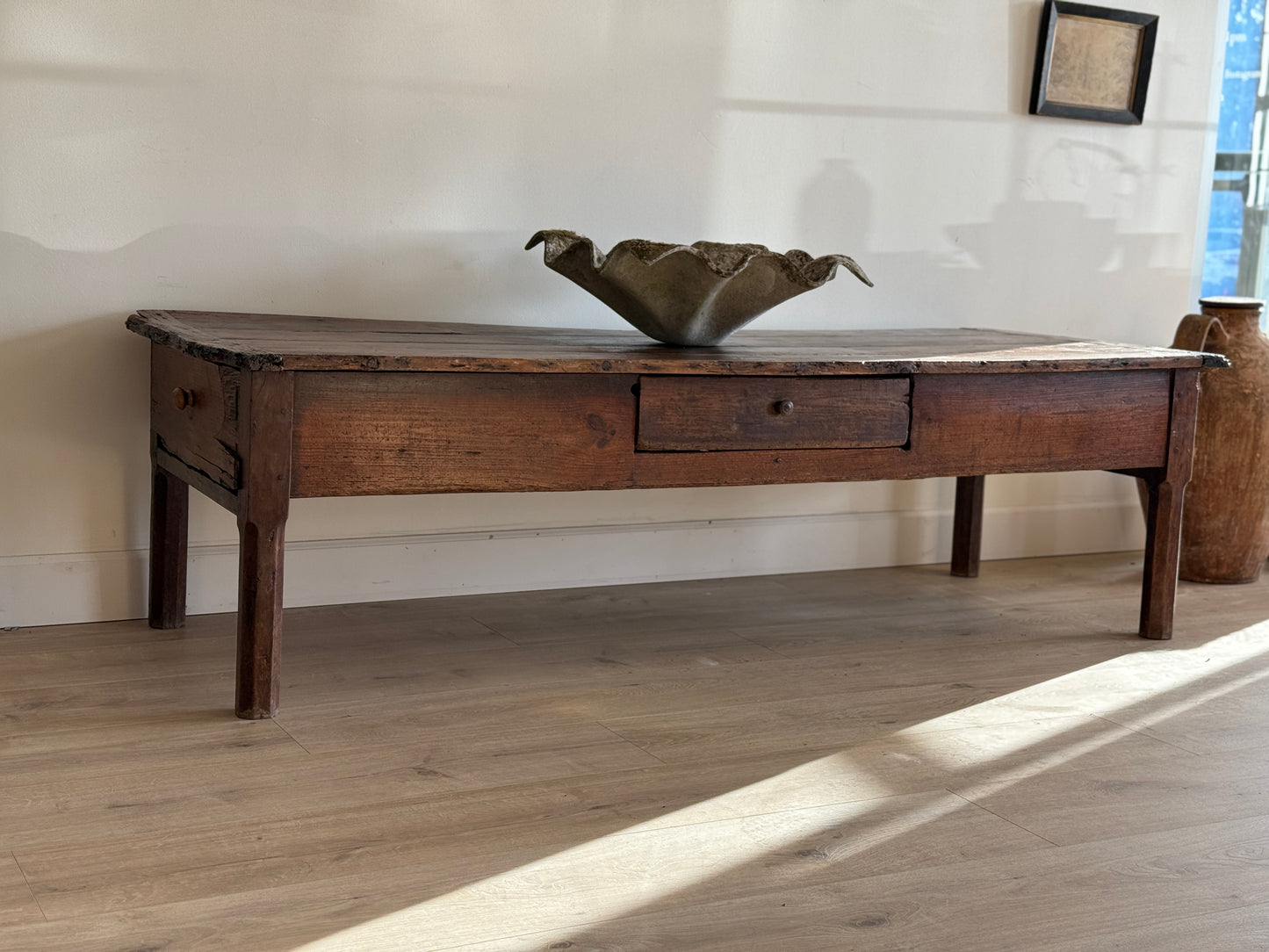 Monumental 19th c. French Walnut Coffee Table