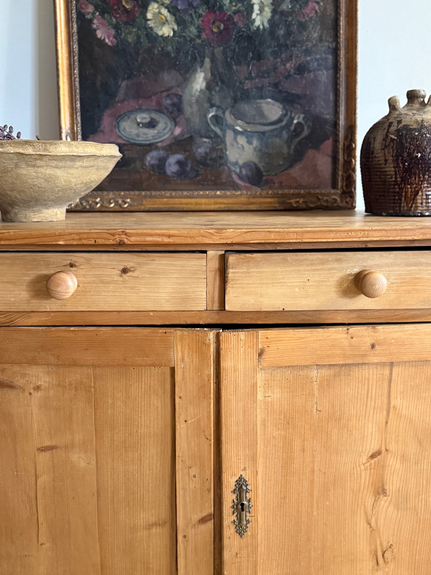 Antique English Pine Sideboard