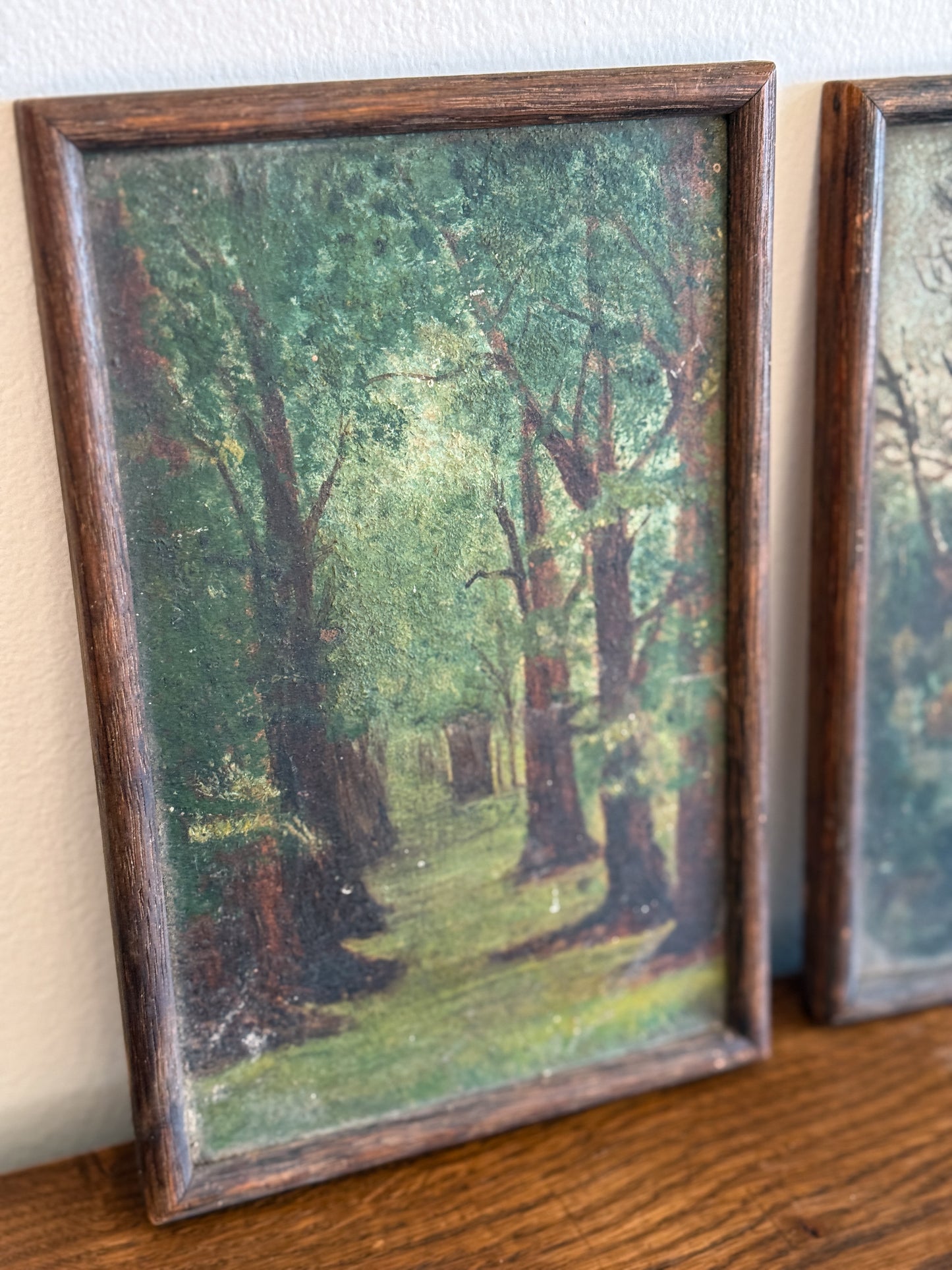 Antique Pair Antique English Paintings