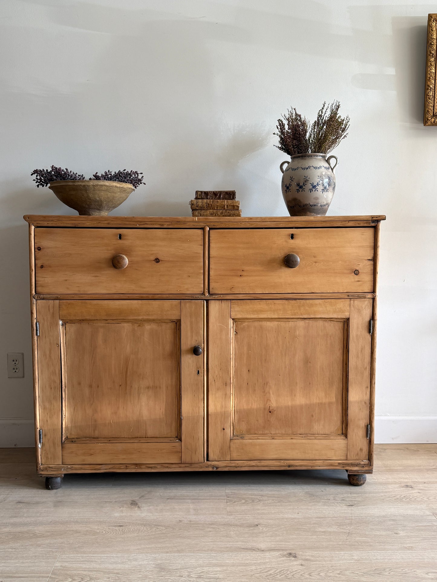 Antique English Sideboard with Deep Drawers