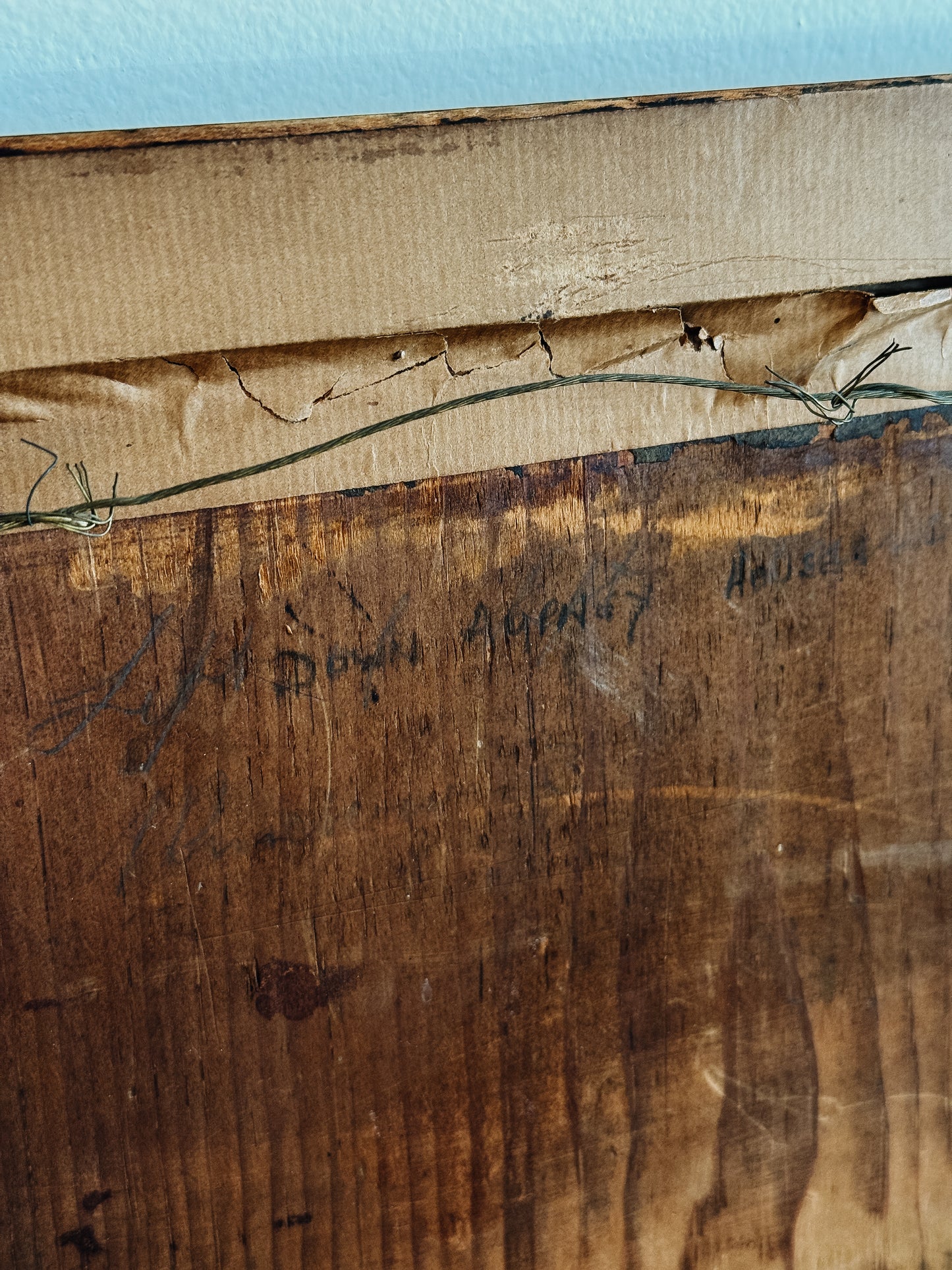 Antique English Pencil & Sepia Watercolor Painting, Down Ampney House