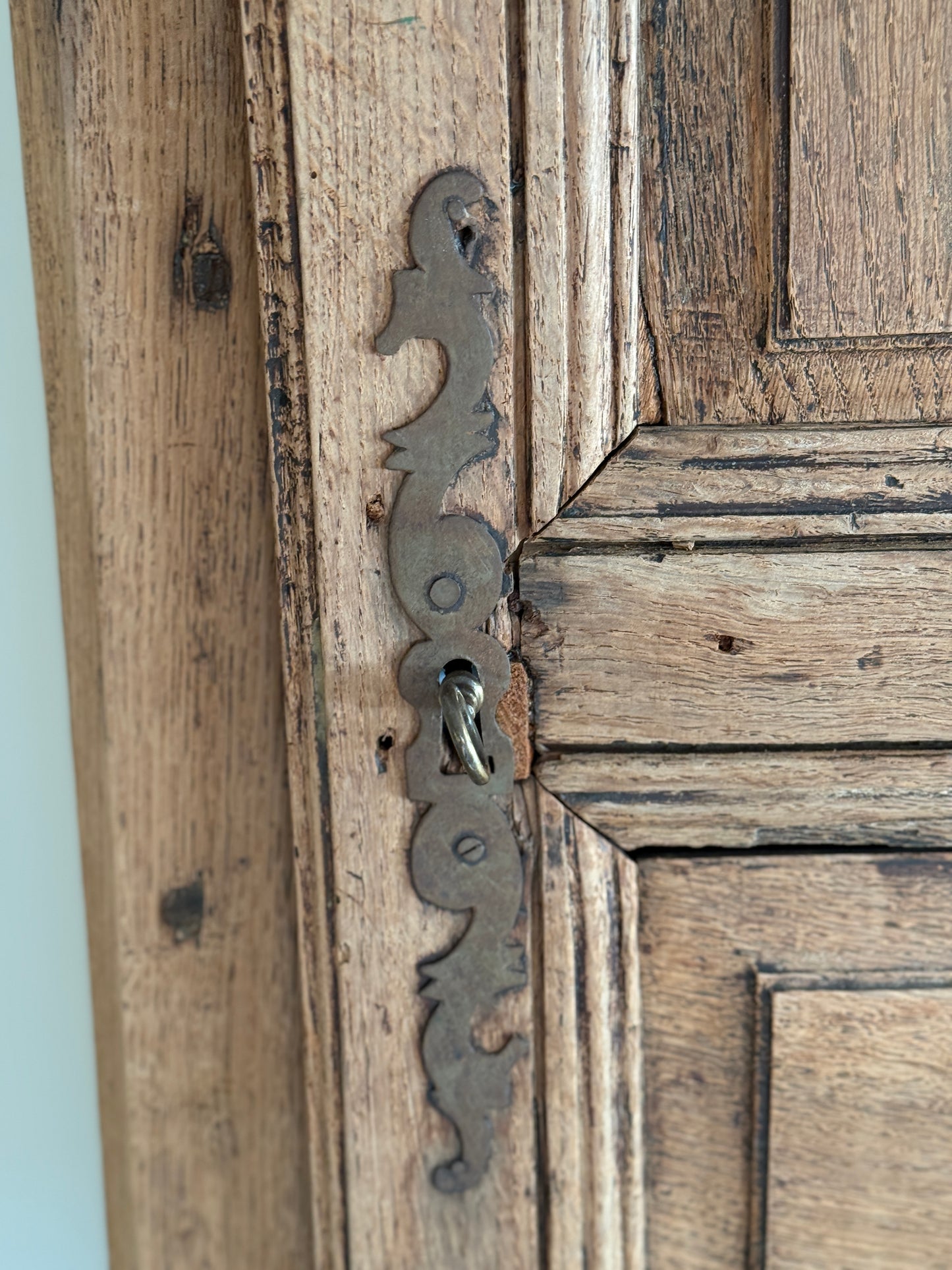 19th c. French Oak Bonnetière Cabinet