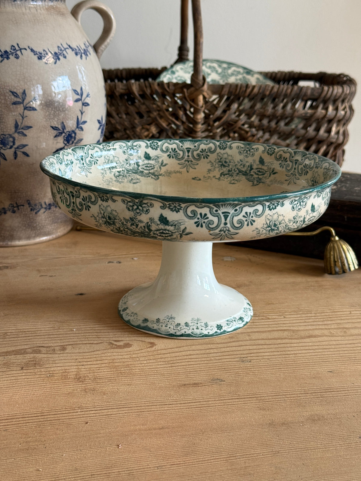 Antique Ironstone Cake Stand