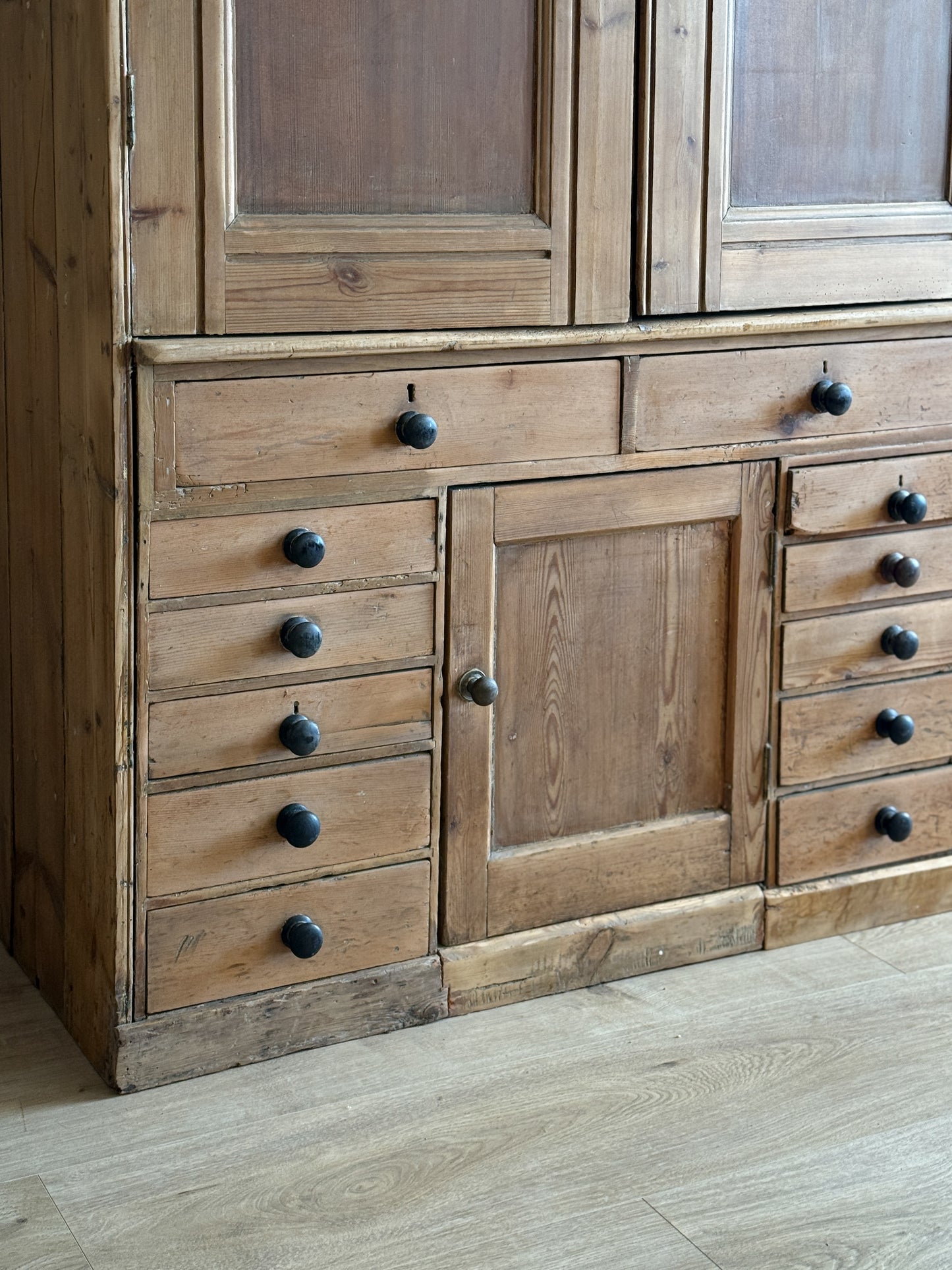 Antique English Pine Housekeeper Cupboard