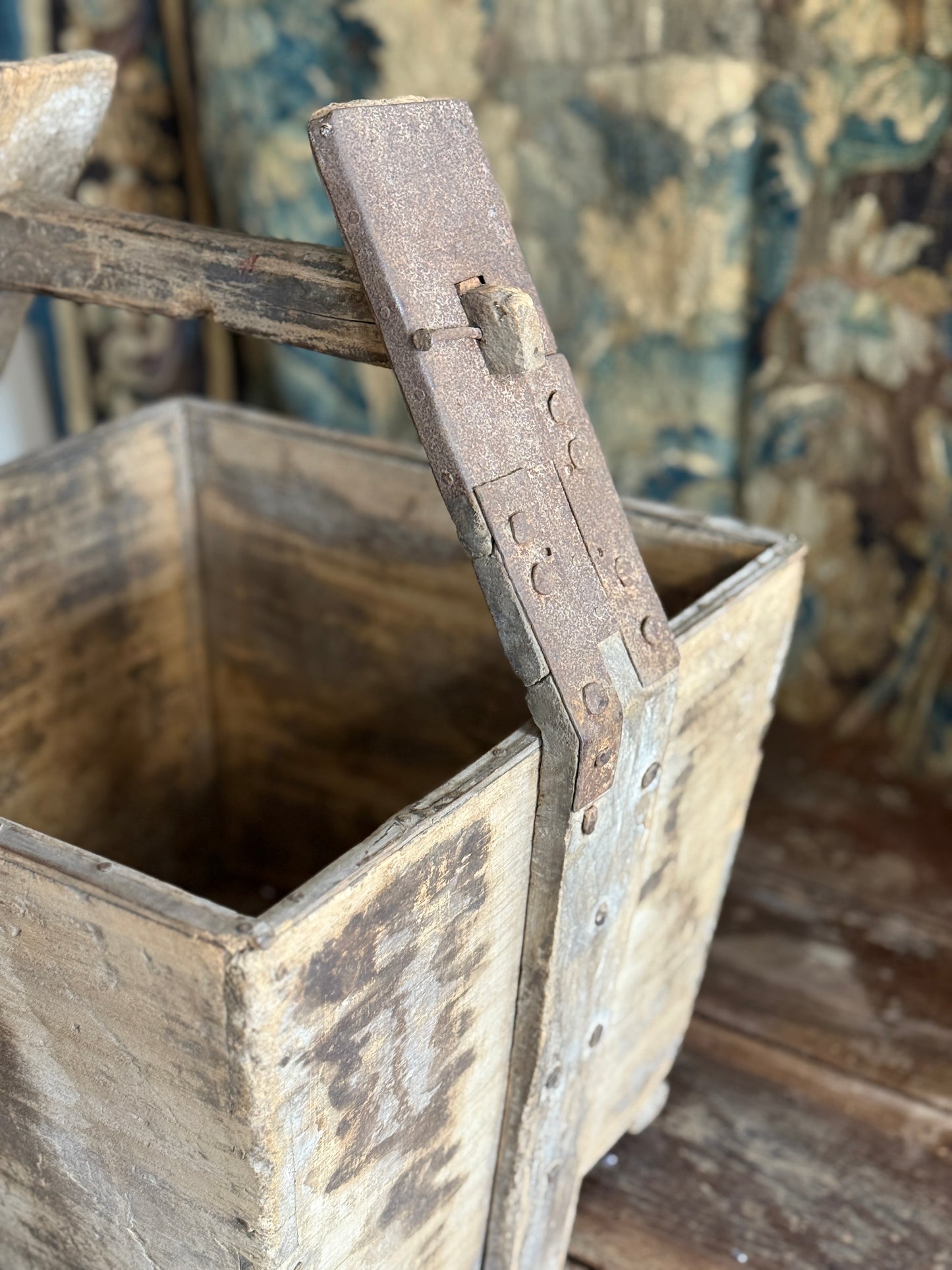 Large Antique Asian Grain Boxes