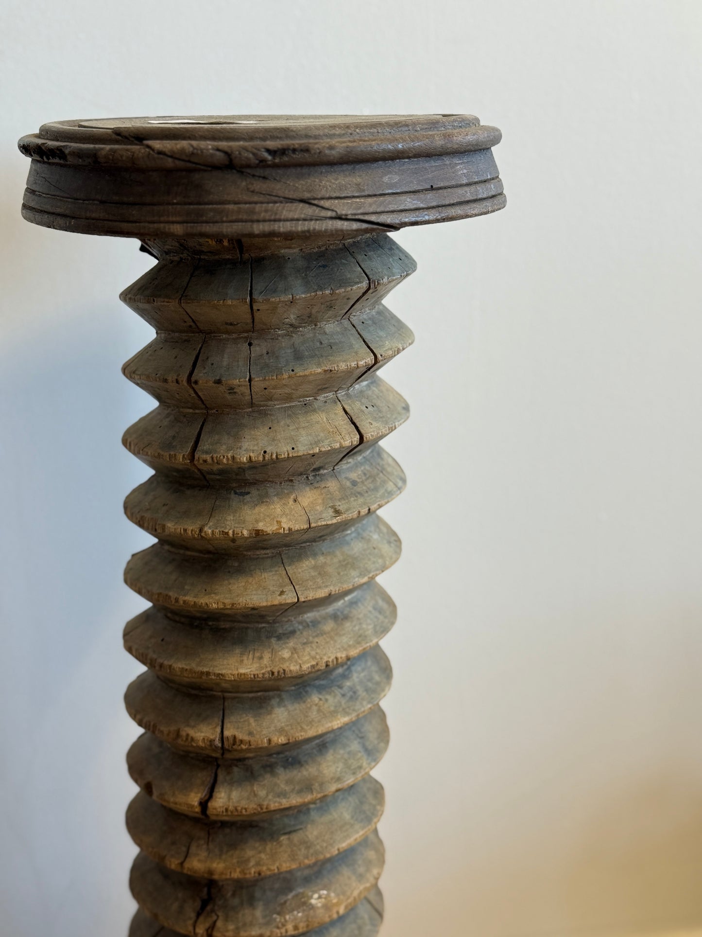 Antique French Wine Press Side Table