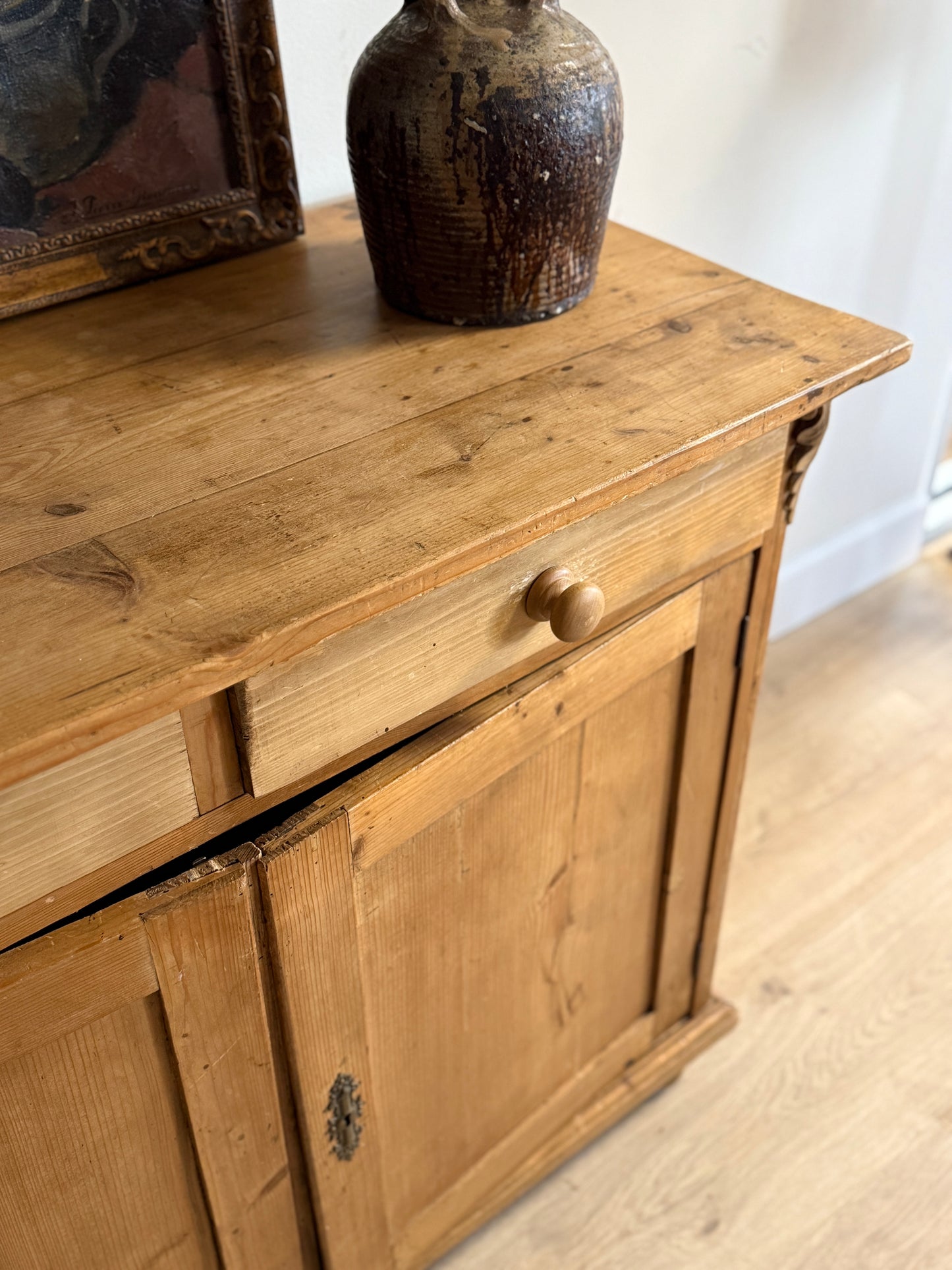 Antique English Pine Sideboard