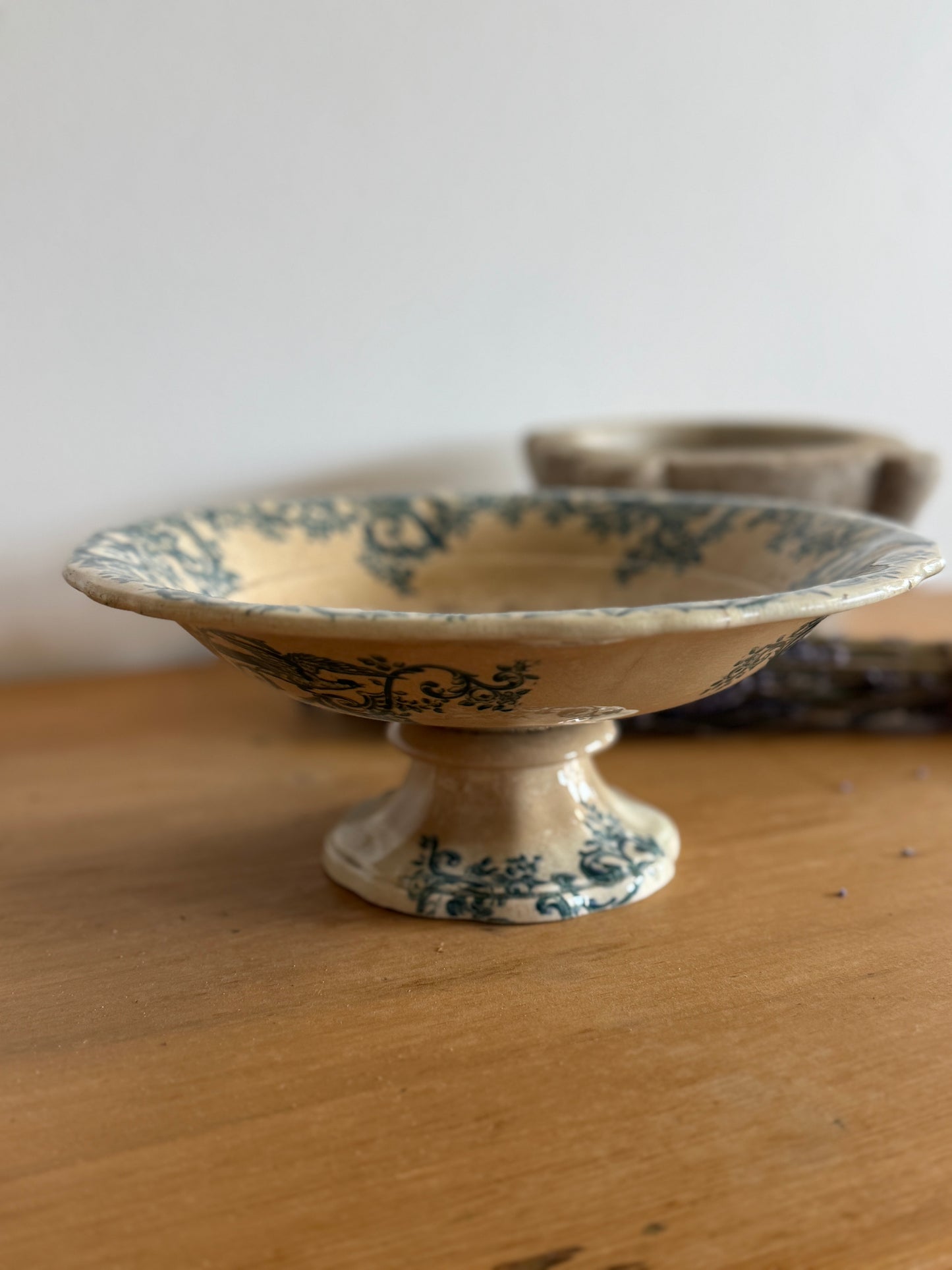 Antique French Transferware Stand