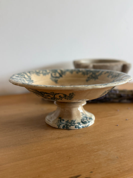 Antique French Transferware Stand