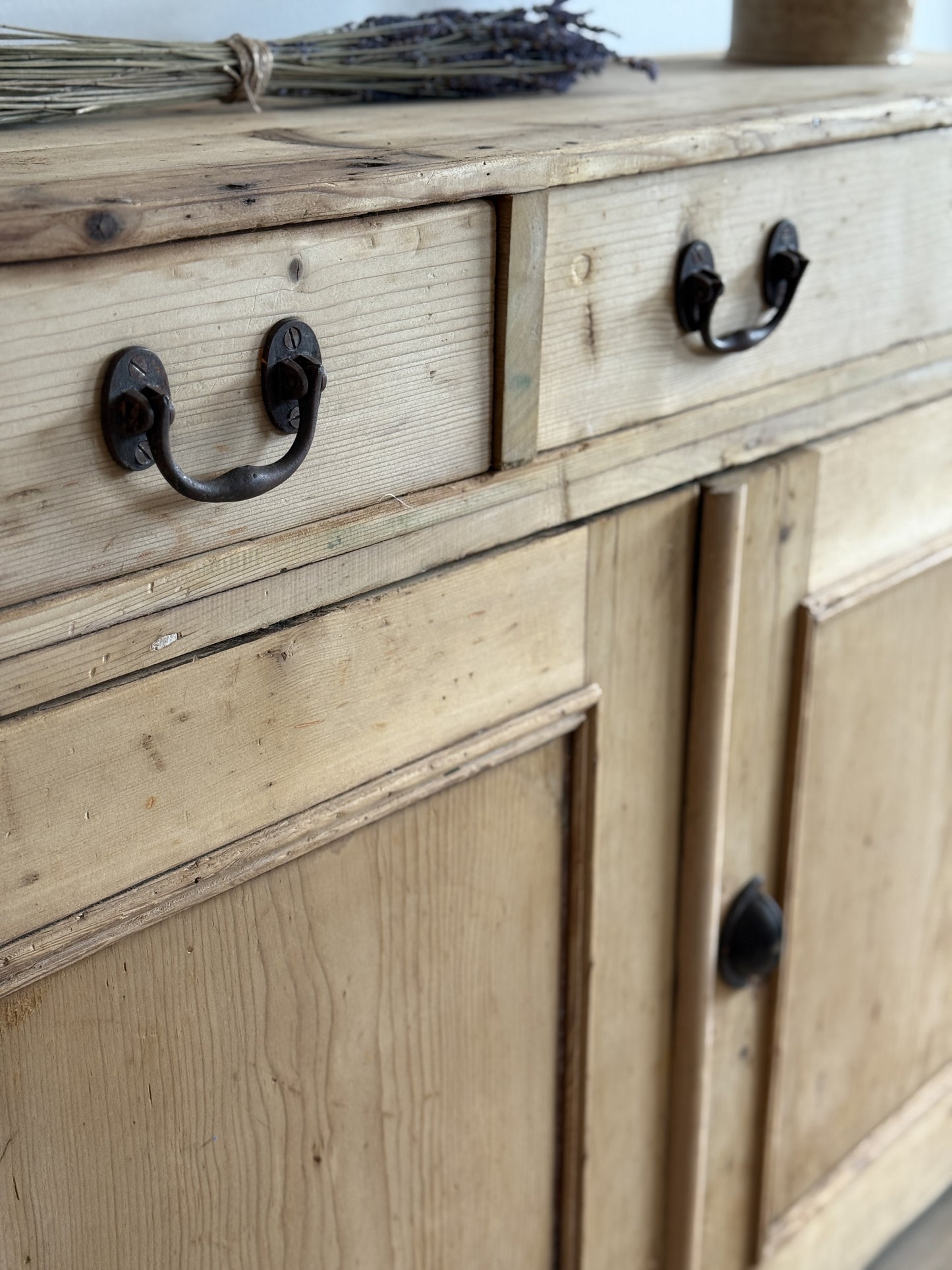 Antique English Pine Sideboard