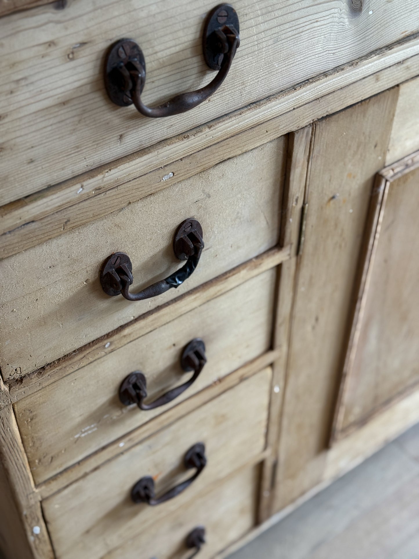 Antique English Pine Sideboard