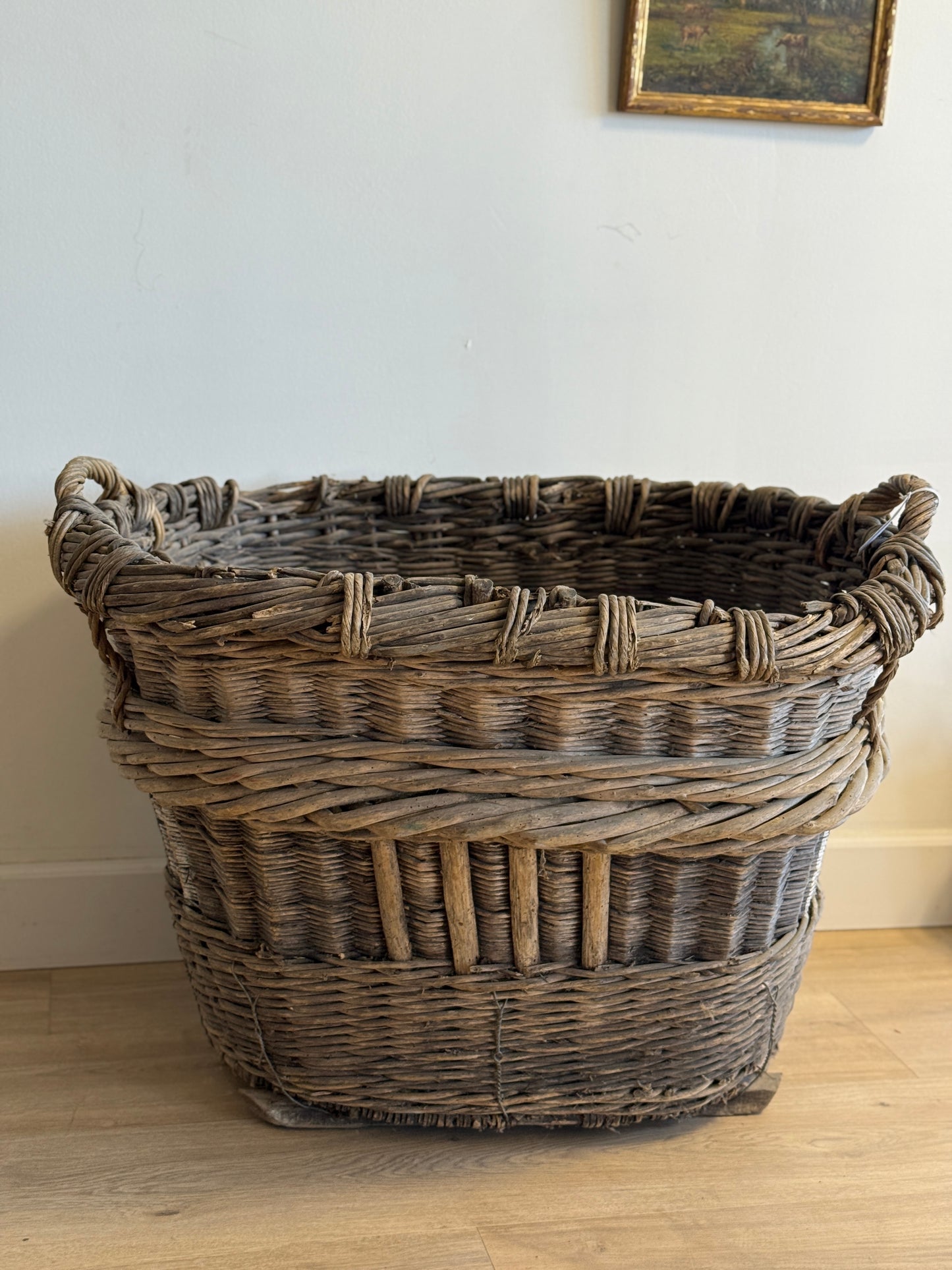 Antique French Champagne Basket