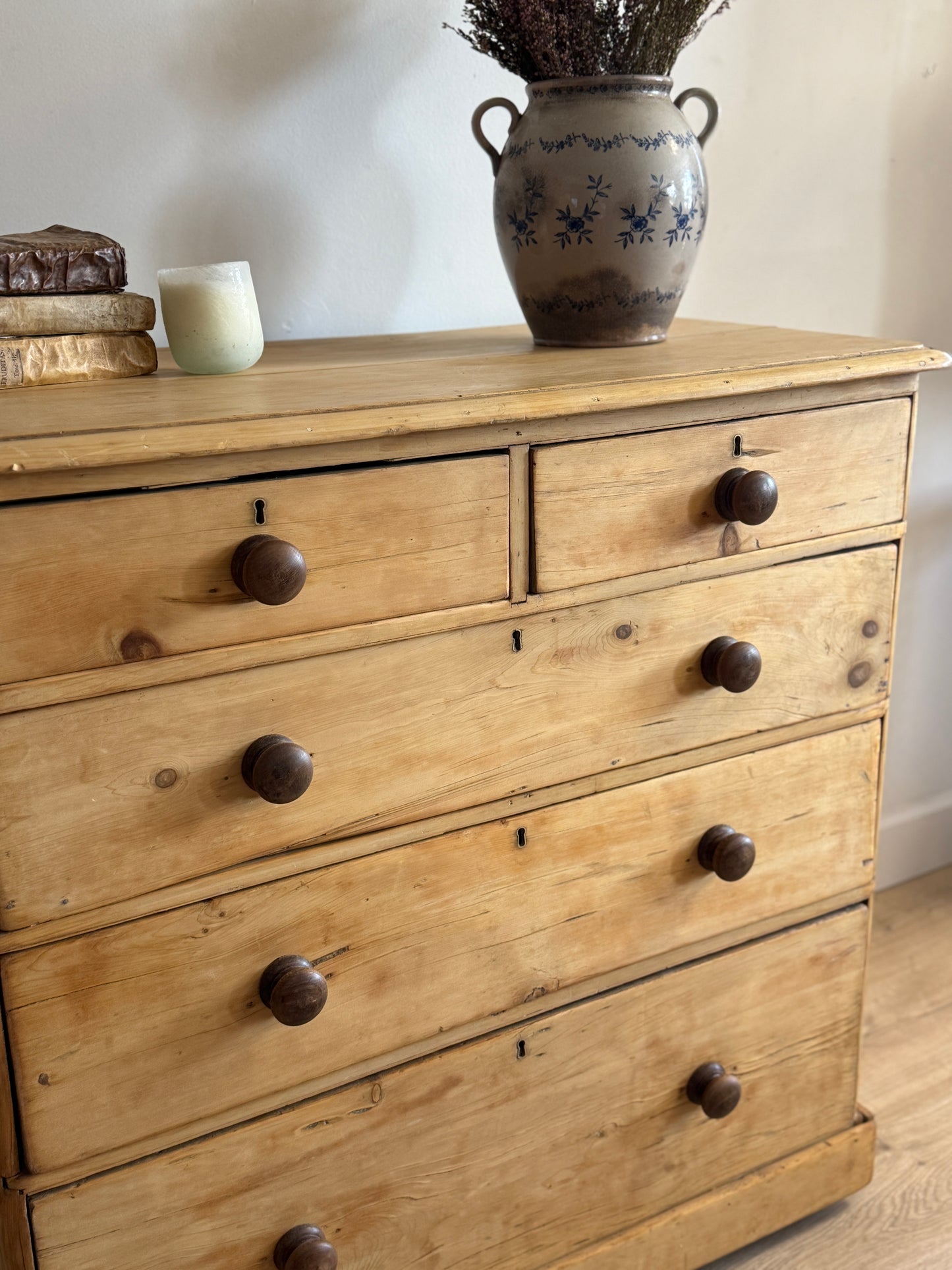 Antique English Pine Dresser/Chest of Drawers