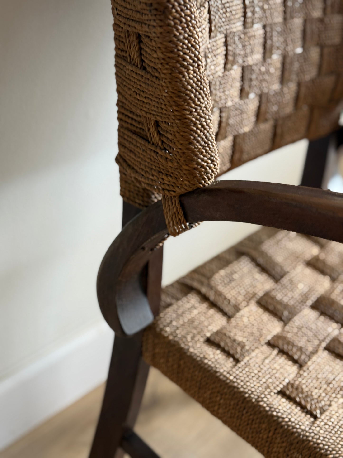 European Art Deco Rush Chair
