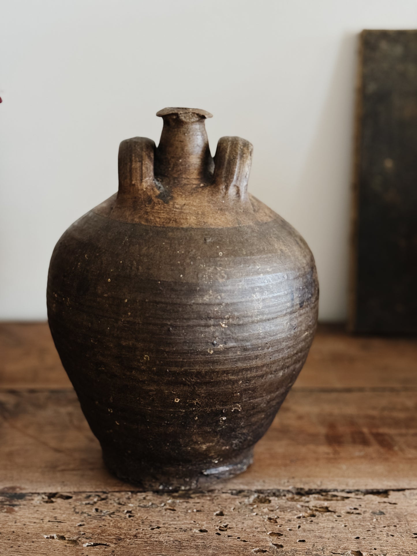 Antique French Stoneware Oil Jug