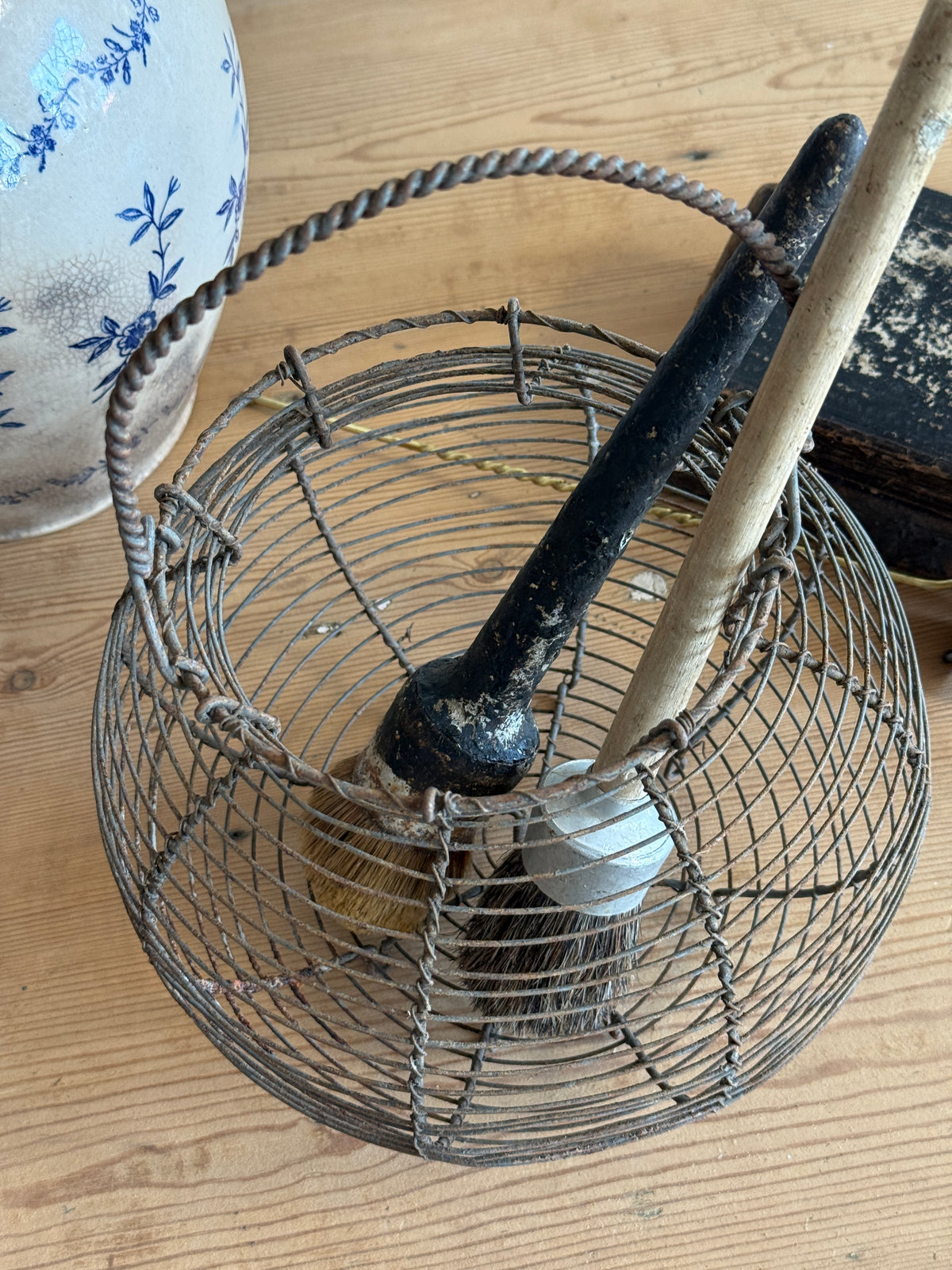 Antique French Wire Egg Baskets