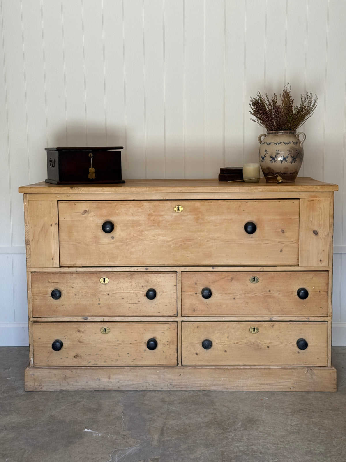 XL Antique English Pine Sideboard
