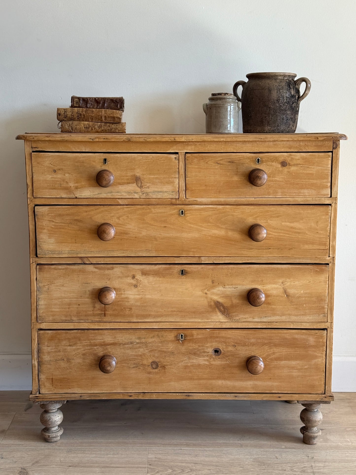 Antique English Pine Dresser/Chest of Drawers