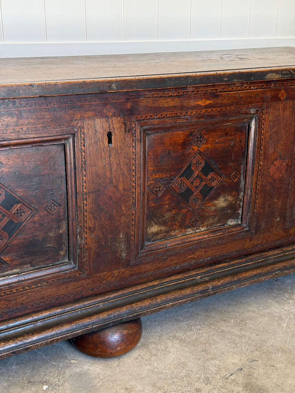 Long 17th Century Italian Walnut Chest