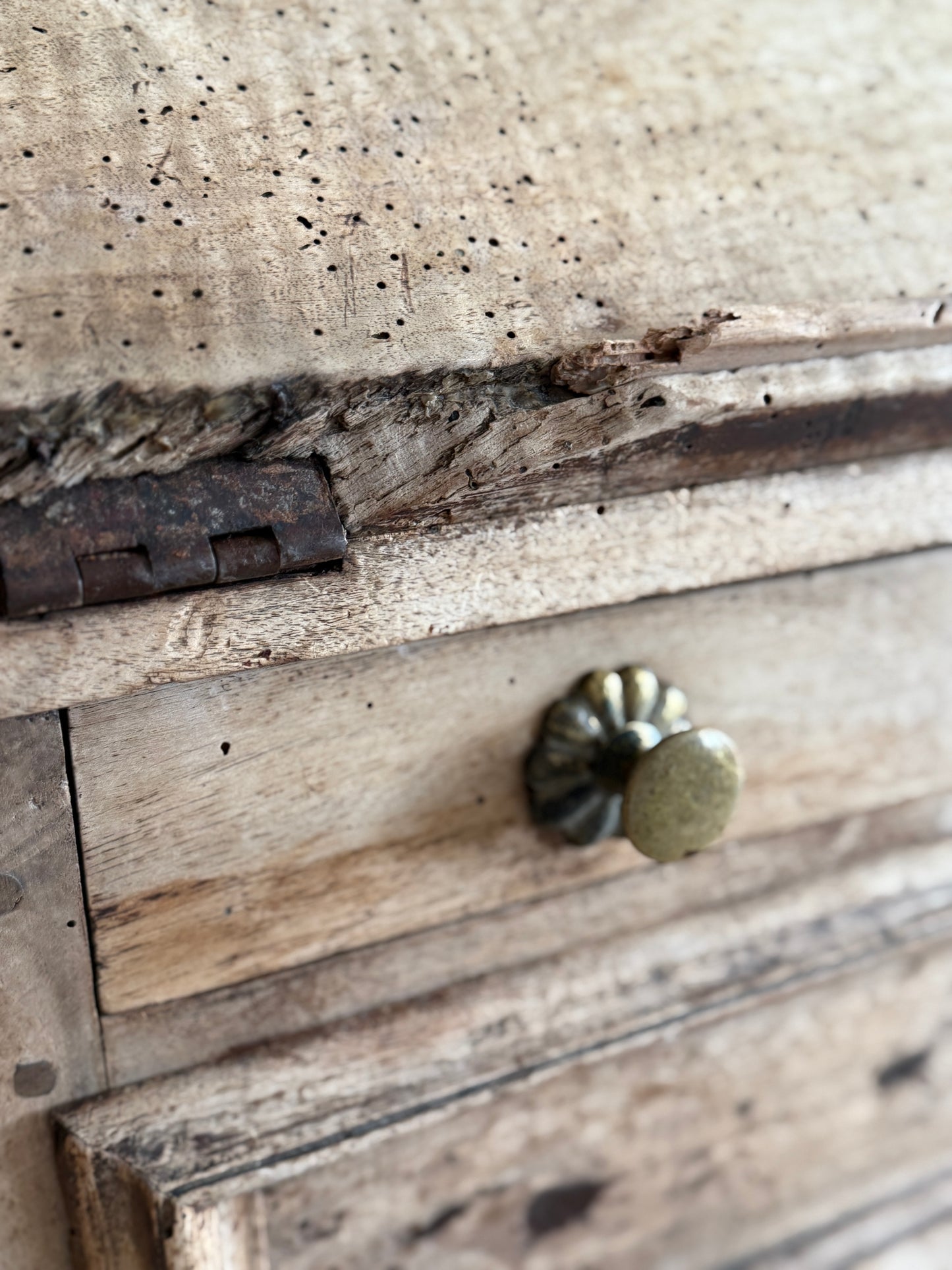 19th Century French Bleached Walnut Secretary Desk, Louis 13th style