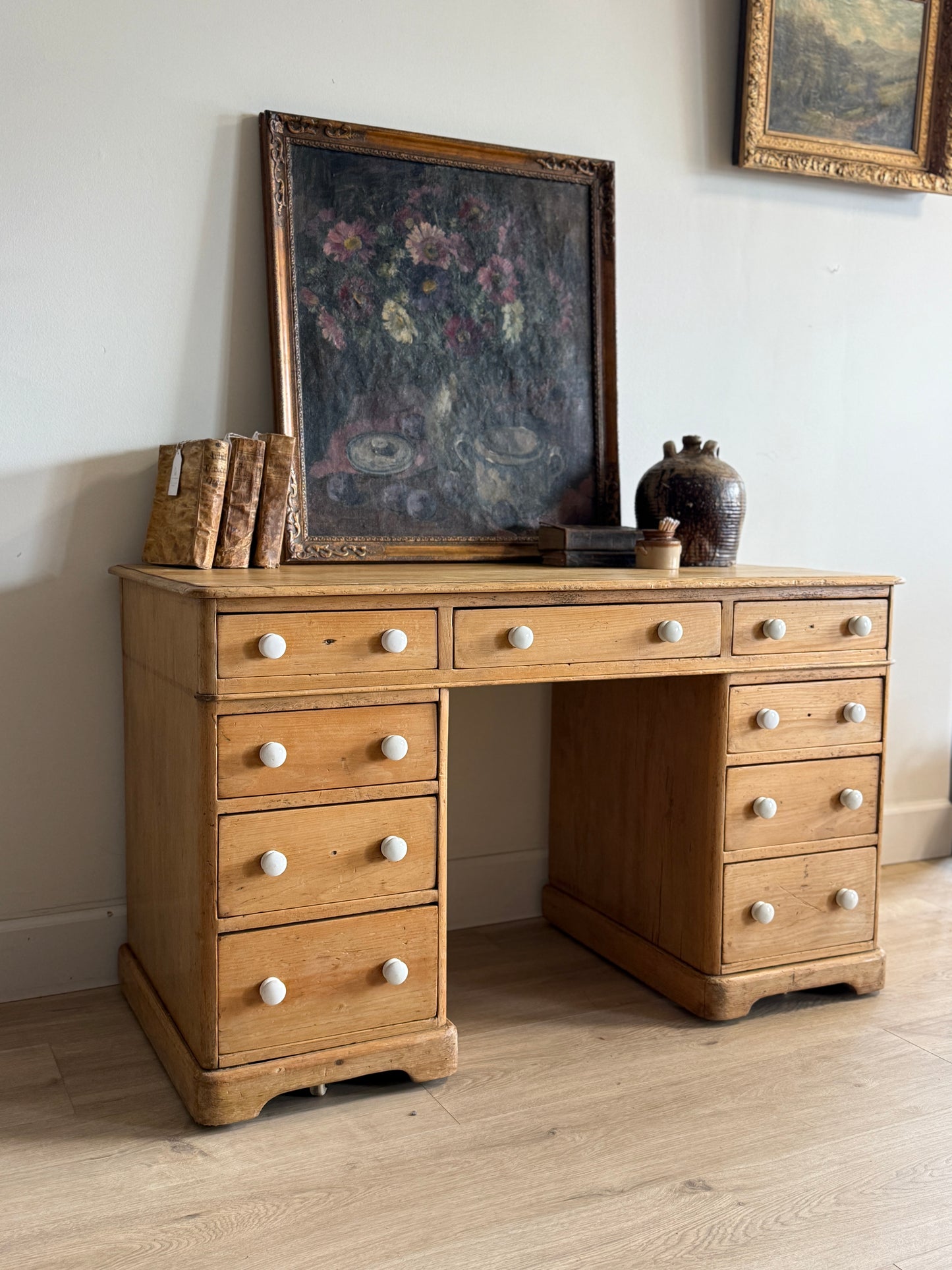 Antique English Pine Desk
