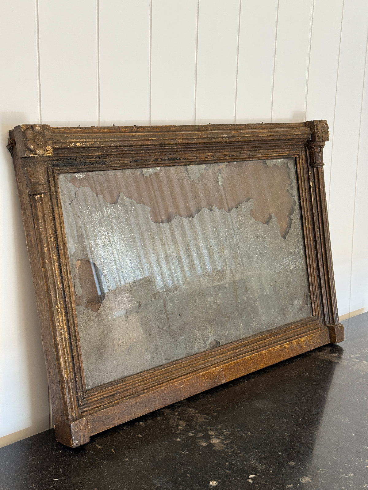 Antique Aged English Mirror