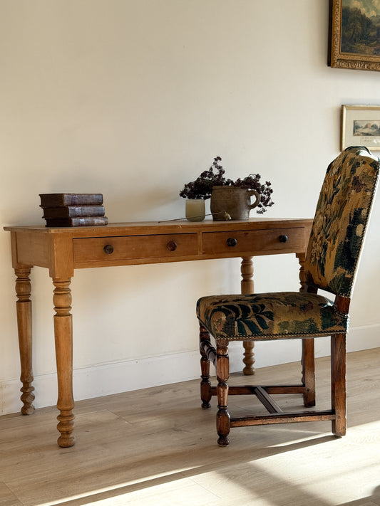 Antique English Pine Accent Table/Desk