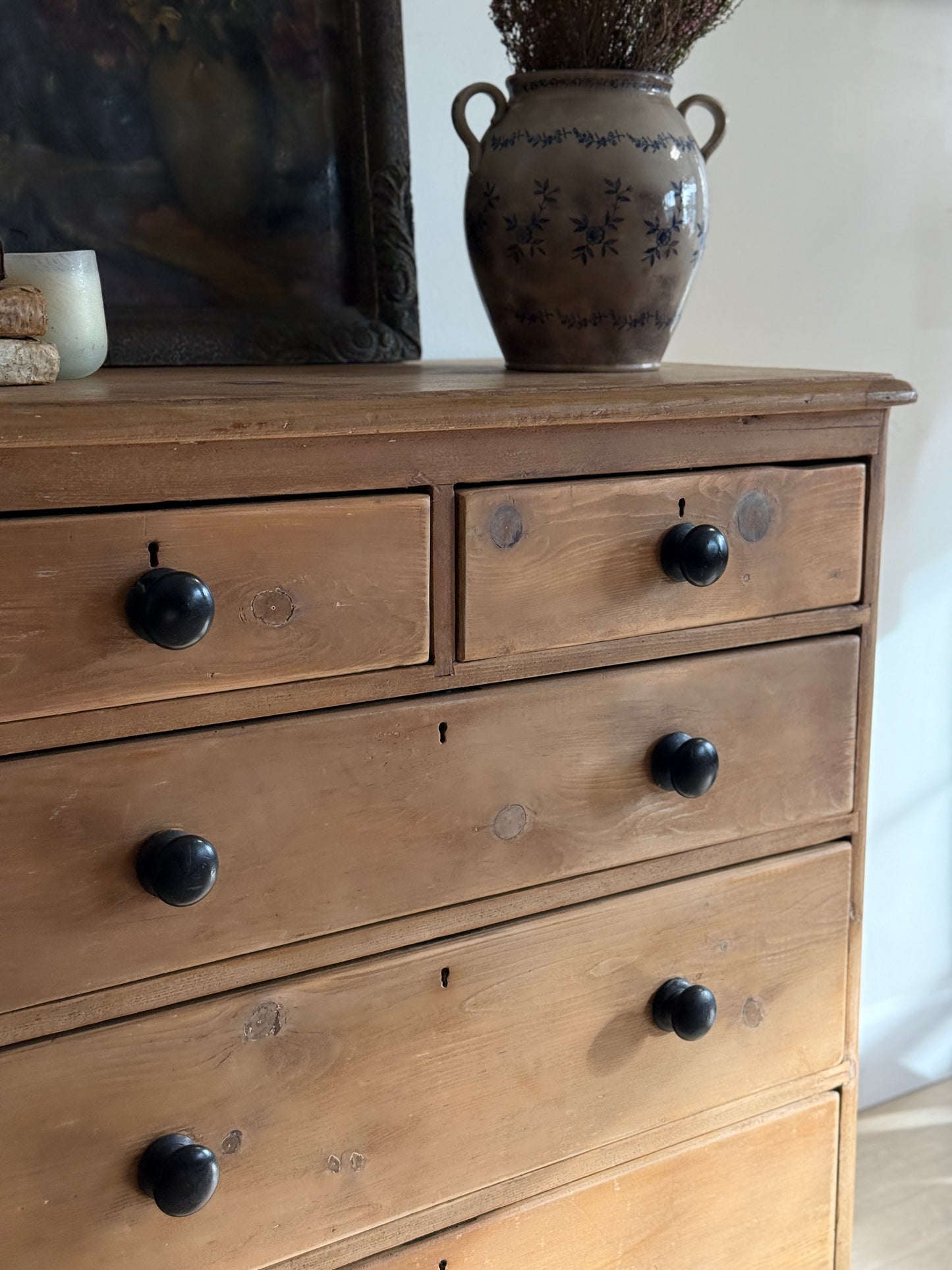Antique English Pine Dresser/Dresser/Chest of Drawers
