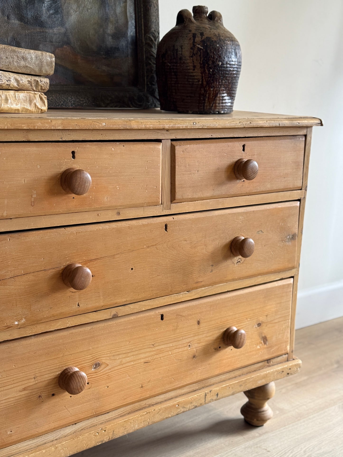 Antique English Pine Dresser/Chest of Drawers