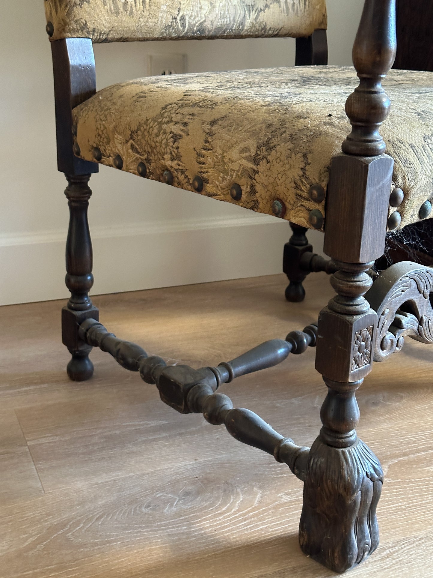 Set of Two Antique French Tapestry Chairs