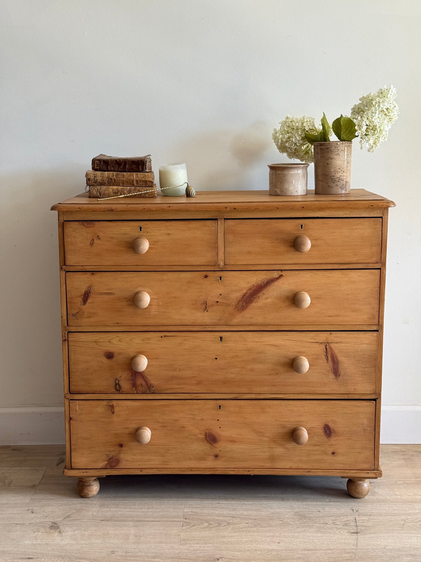 Antique English Pine Dresser/Chest of Drawers