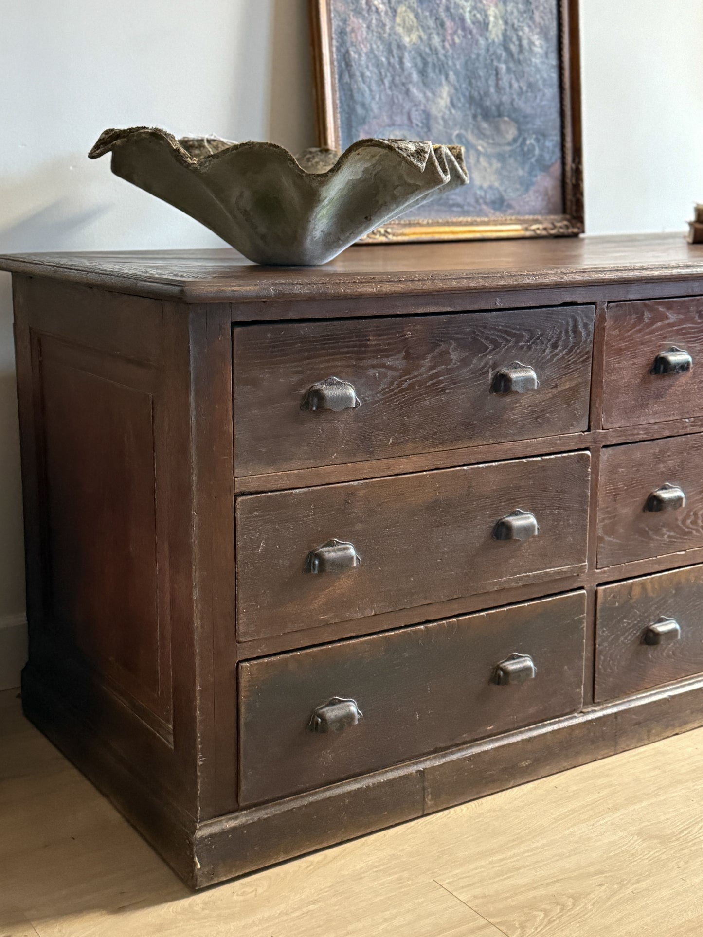 Late 19th c. French Oak Shop Counter