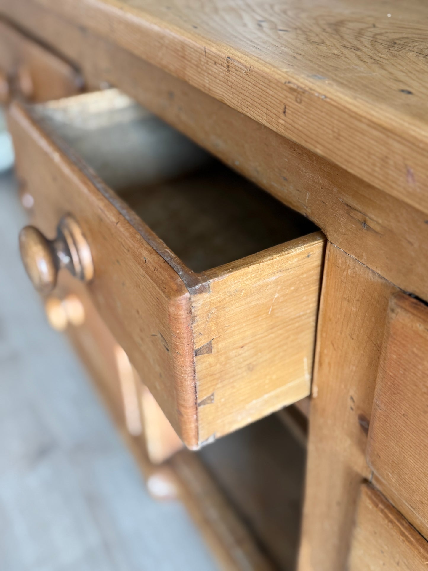 Antique English Pine Sideboard