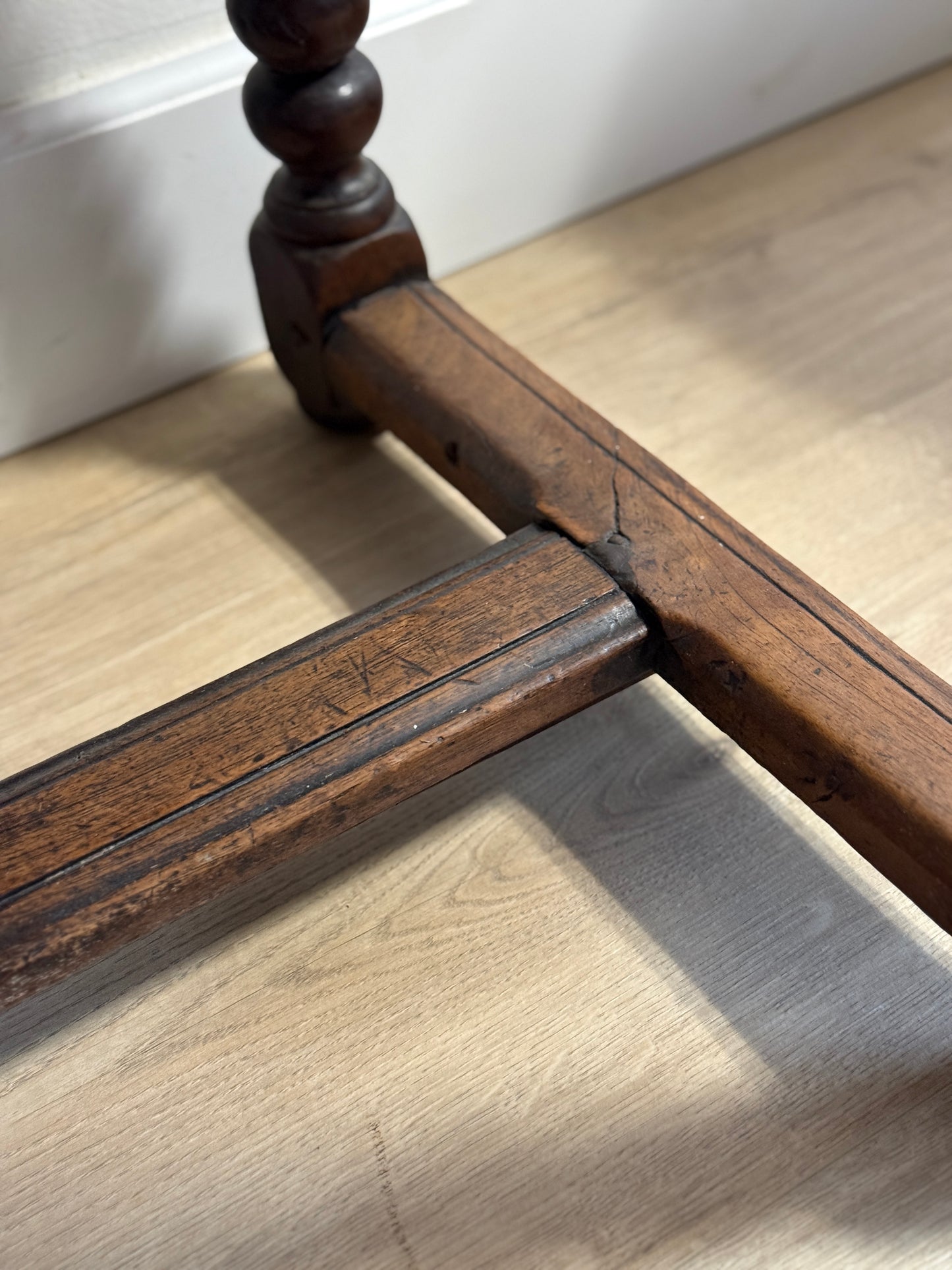 18th c. French Walnut Bobbin Table