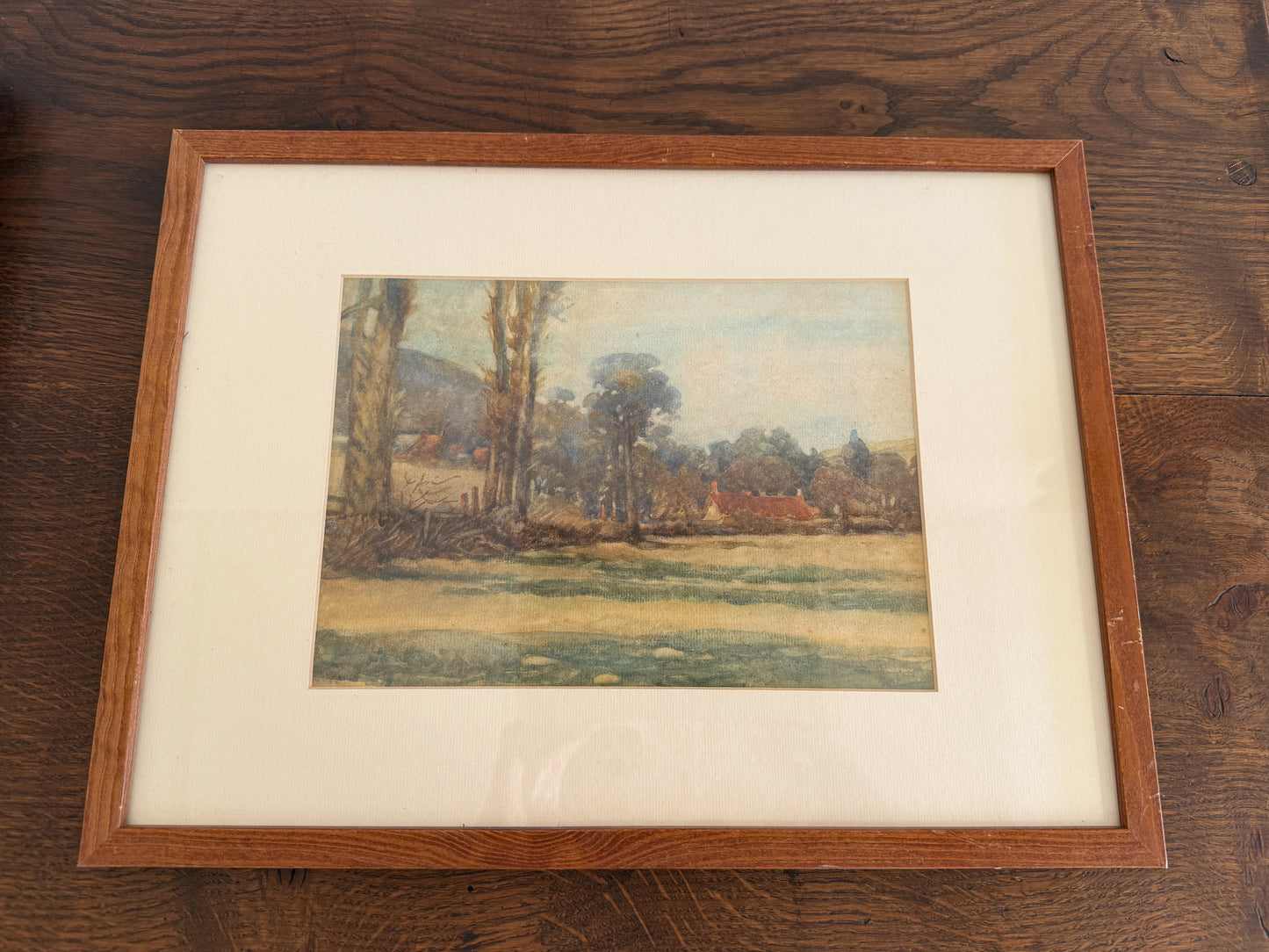 Antique English Watercolor Painting