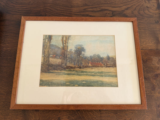 Antique English Watercolor Painting