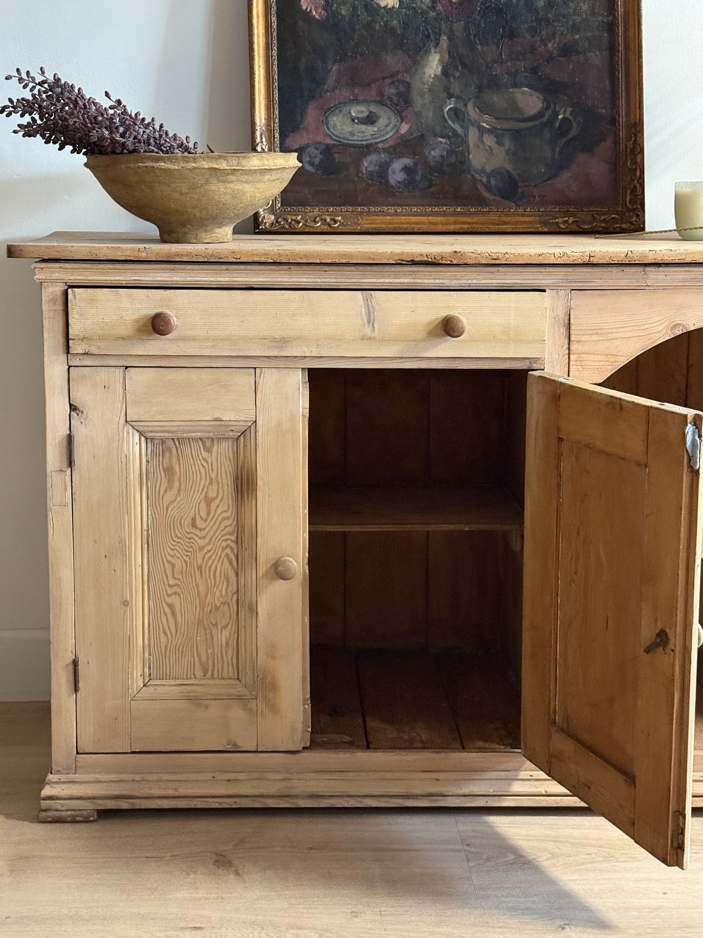 Antique English Pine Sideboard