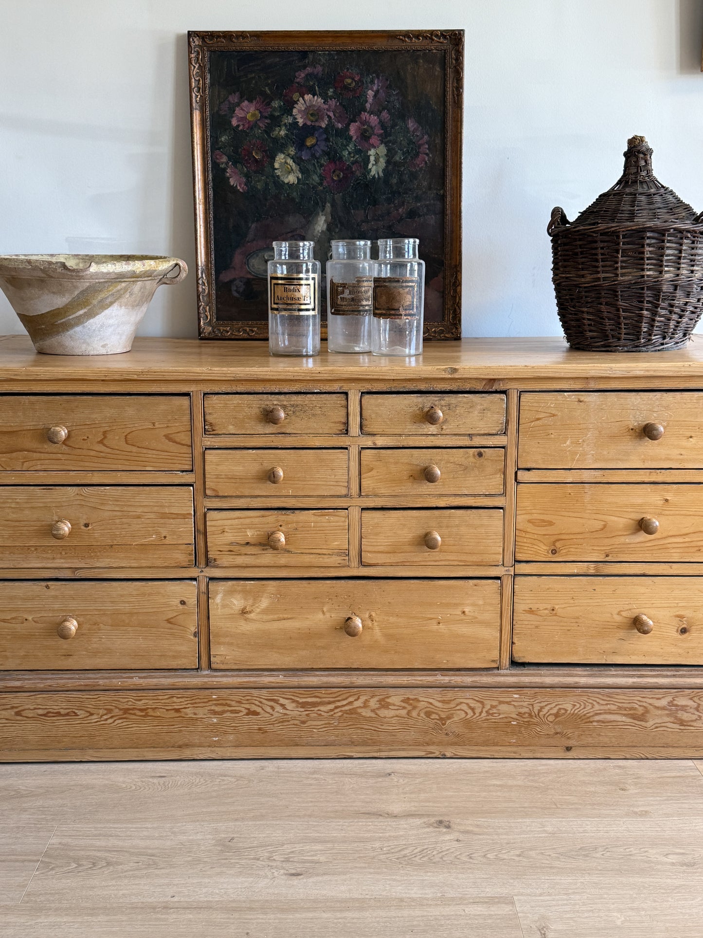 Antique English Pine Sideboard