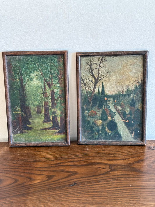 Antique Pair Antique English Paintings