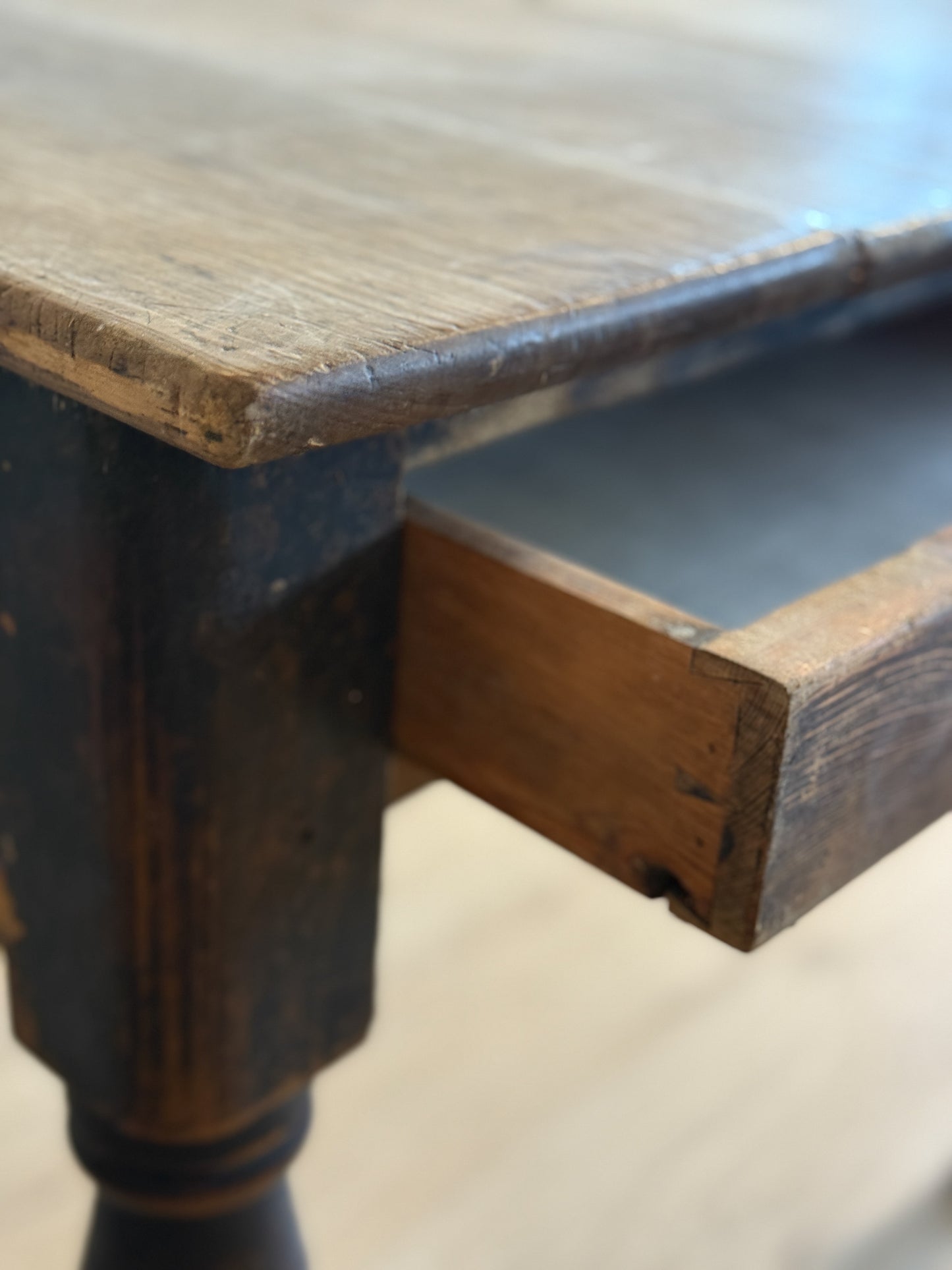 Antique English Table with Drawer