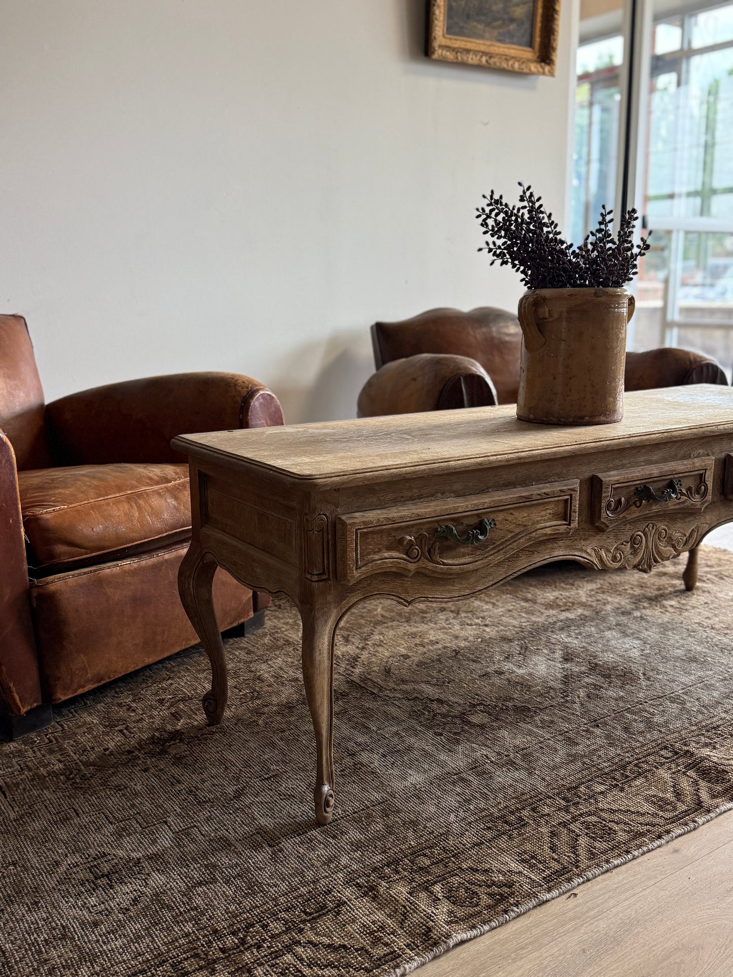 Antique French Hall Bench/Coffee Table