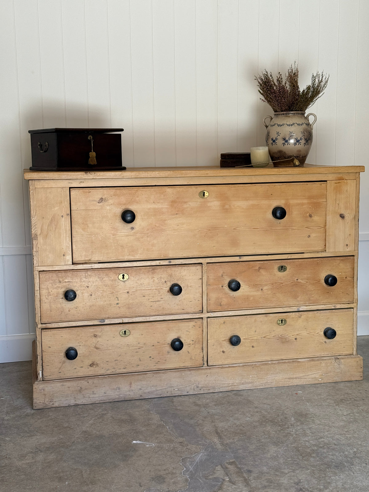 XL Antique English Pine Sideboard
