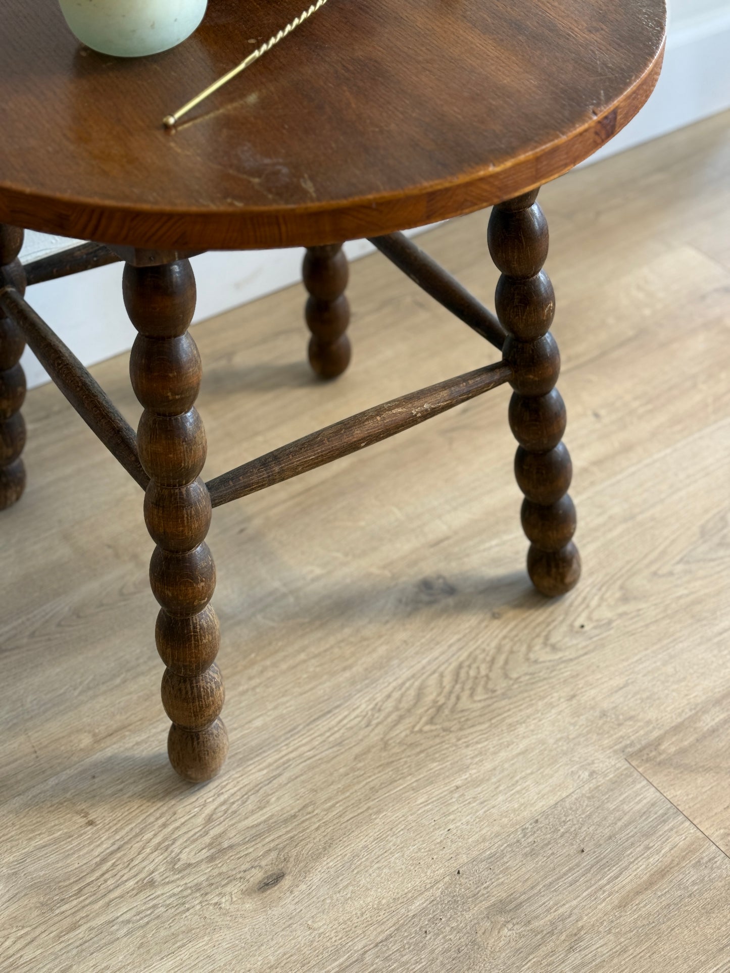Antique French Bobbin Table