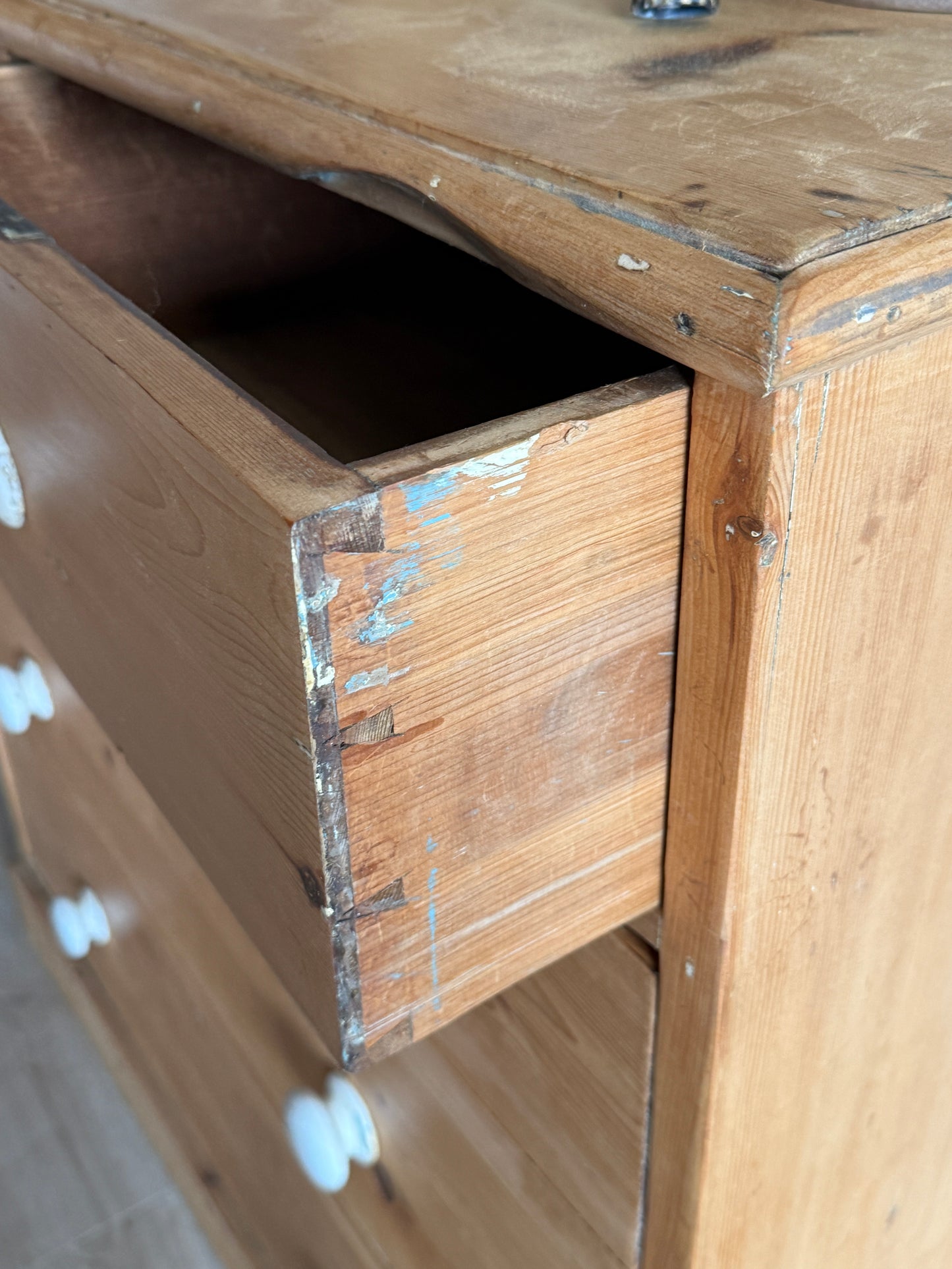 Antique English Pine Dresser/Chest of Drawers