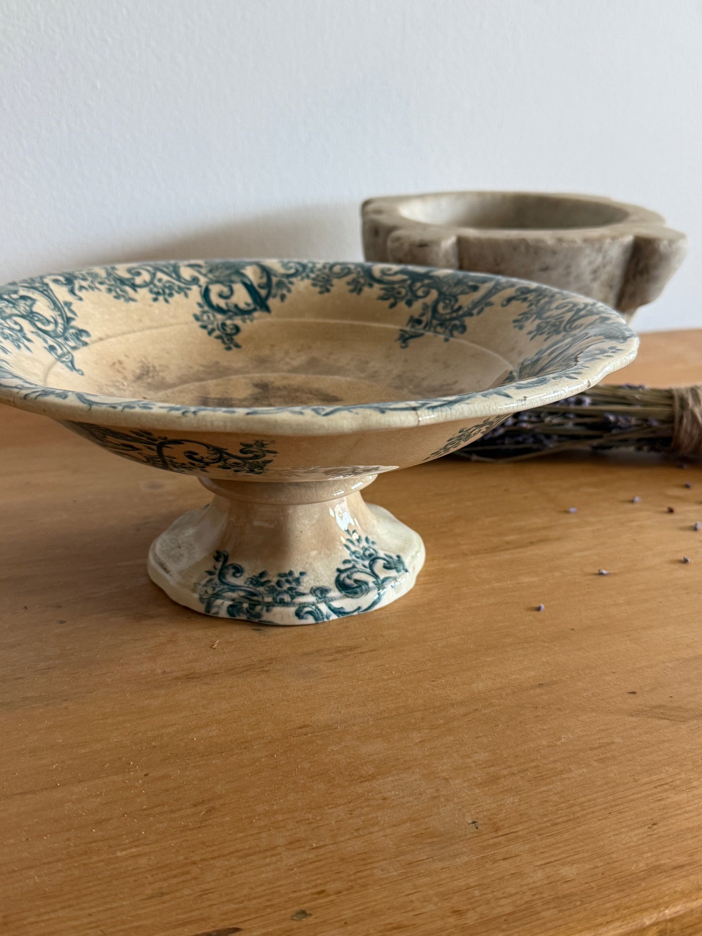 Antique French Transferware Stand