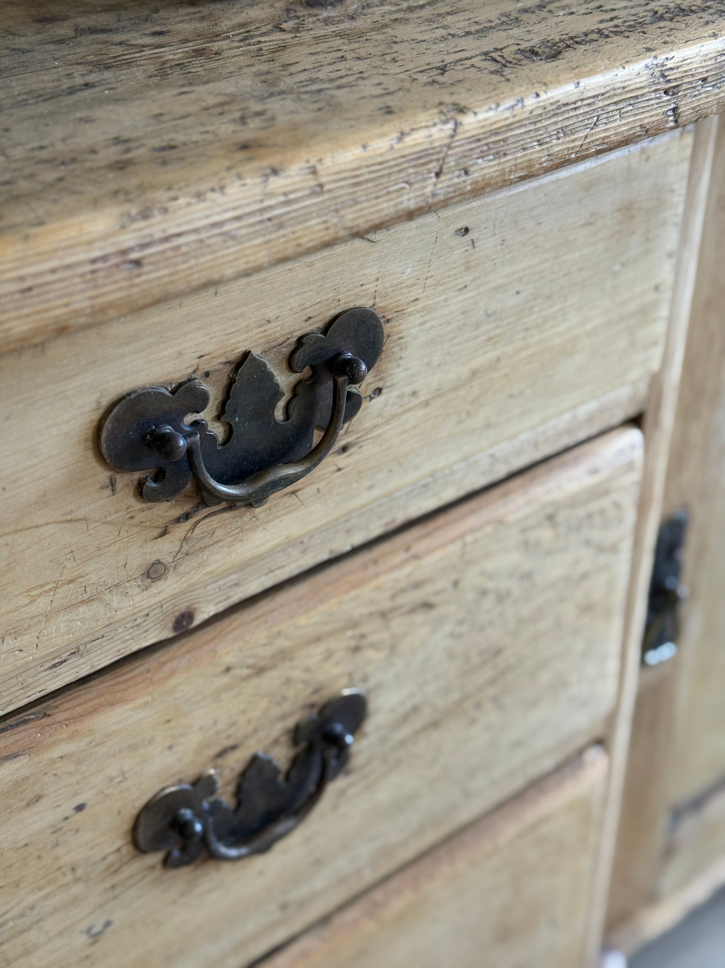 Antique English Pine Sideboard